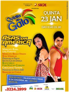 Asas da América traz mistura de ritmos para o Quinta no Galo