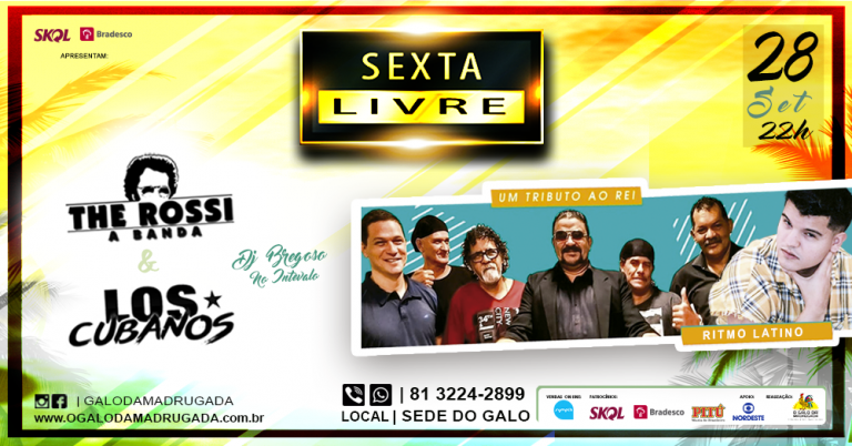 The Rossi e Los Cubanos agitam próxima edição do projeto Sexta Livre