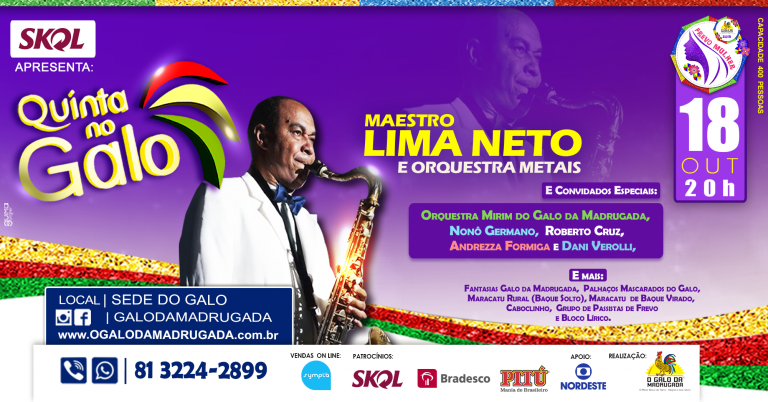 Quinta no Galo com Orquestra Metais acontece no próximo dia 18