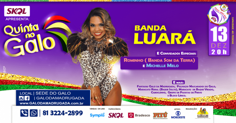 Banda Luará na próxima edição da Quinta no Galo