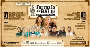 Horários dos shows do FORROZÃO DO GALO